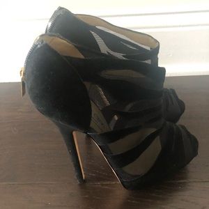 Jimmy Choo peep toe heels.